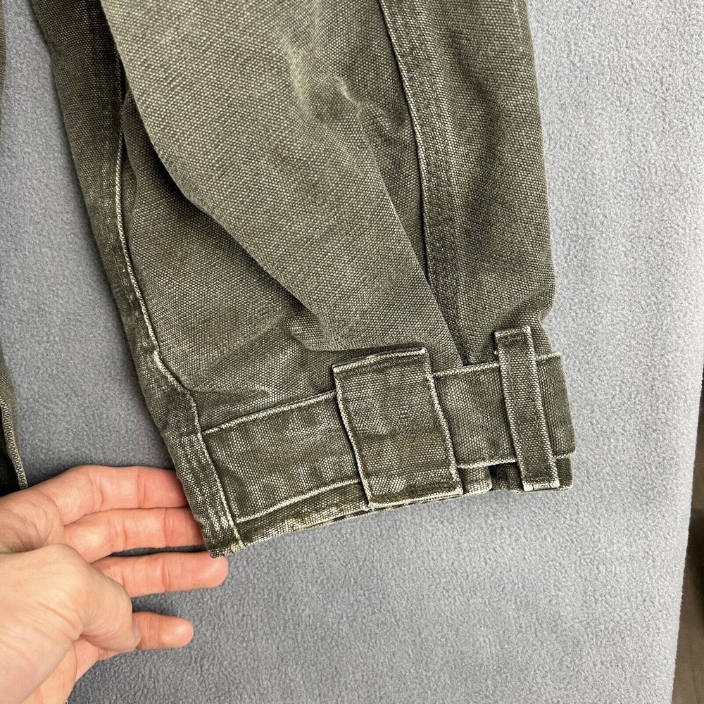 Vintage Carhartt Jacket Mens 2XL Green Barn Coat Blanket Lined Workwear Thrashed - Picture 8 of 10